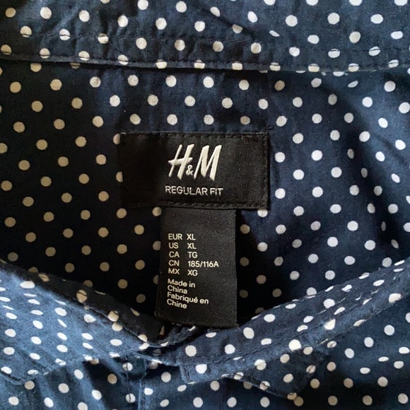 H&M men’s size XL button up - Picture 3 of 4